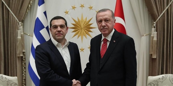 Cumhurbaşkanı Erdoğan, Yunanistan Başbakanı Çipras'ı kabul etti