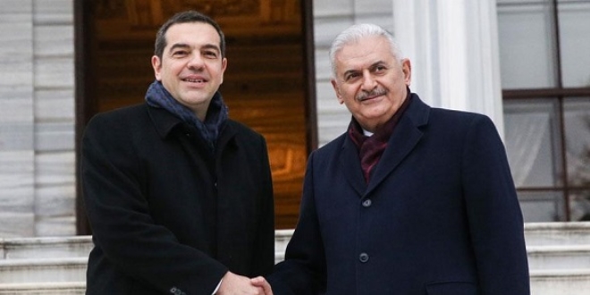 Yıldırım, Yunanistan Başbakanı Çipras'ı kabul etti