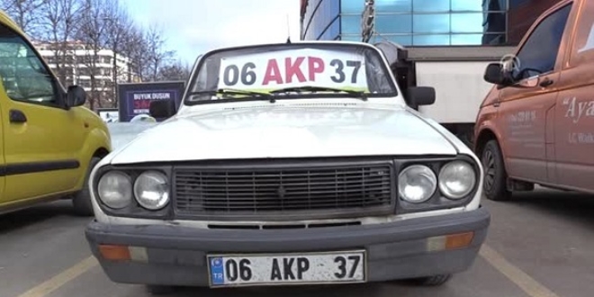 'AKP' plakalı 'Toros'u 150 bin liraya satışa çıkardı