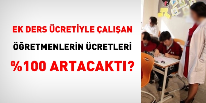 Ders creti Karlndaki ek ders cretleri artacakt?