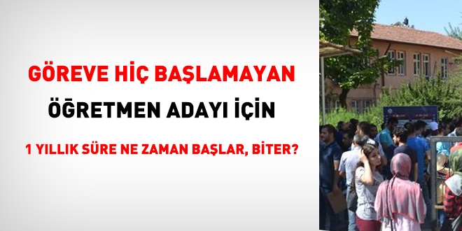 Ataması çıkmasına rağmen göreve başlamayan öğretmen için 1 yıllık süre hesaplaması