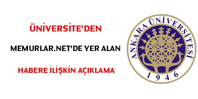 Üniversite'den memurlar.net'de yer alan habere ilişkin açıklama