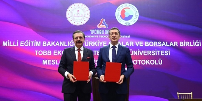 MEB ve TOBB arasında 'Mesleki İş Birliği Protokolü' imzalandı