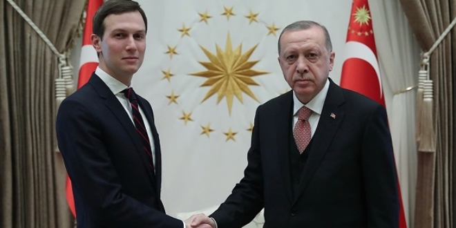 Cumhurbakan Erdoan Kushner'i kabul etti