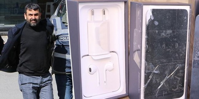 Demir levhaları cep telefonu diye 8 bin 200 TL'ye sattı