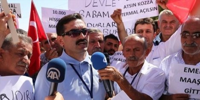 Termal mağdurları eylem yaptı