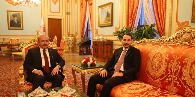 Bakan Albayrak'tan TBMM Başkanı Şentop'a ziyaret