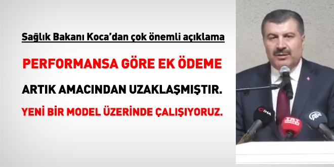 Sağlık Bakanı Koca: Performansa göre ödeme amacından uzaklaştı