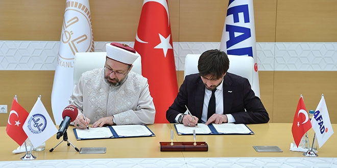 Diyanet ile AFAD arasnda i birlii protokol