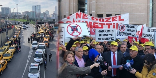 Taksicilerin Uber'e açtığı dava ertelendi