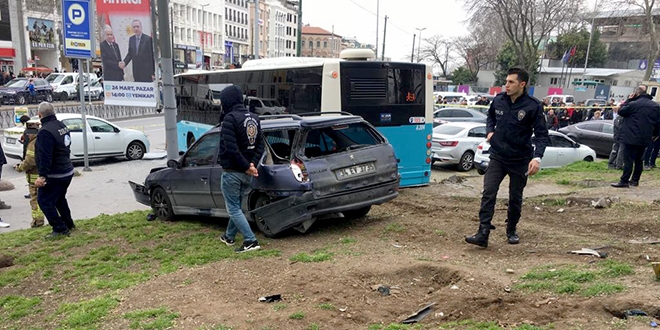 Kaza yapan halk otobüsünün şoförü gözaltına alındı