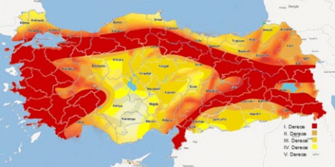 Birçok ilin deprem tehlikesi değeri değişti
