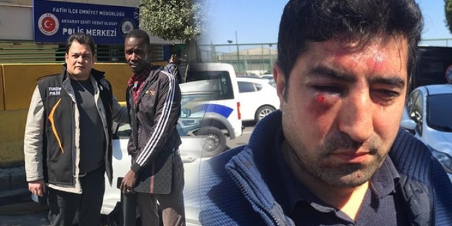Senegalli turiste hakaretler yağdıran taksici gözaltına alındı