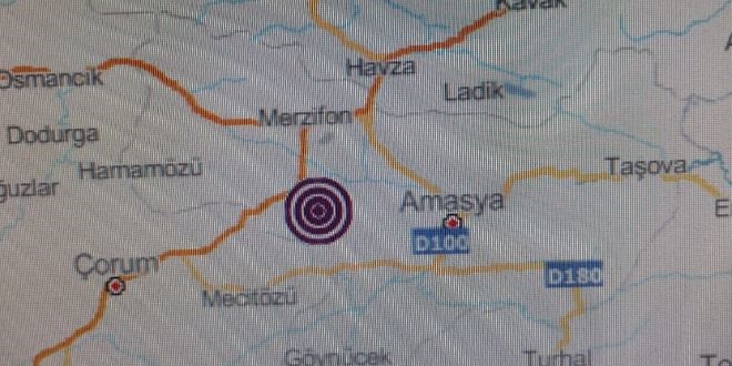 Amasya'da 3.2 büyüklüğünde deprem