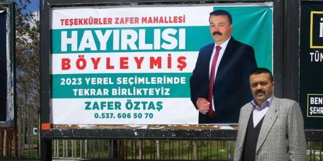 Seçimi kaybeden adaydan 'bilboardlı' teşekkür