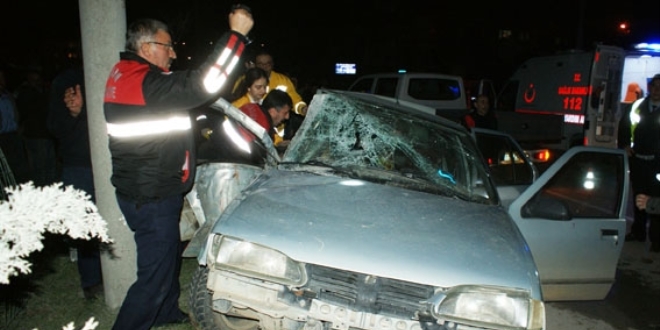 Vezirköprü'de kaza: 1 ölü, 3 yaralı