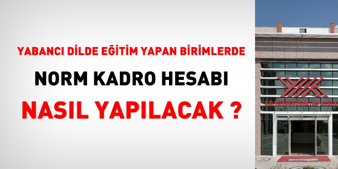 Yabancı dilde eğitim yapan birimlerde norm kadro hesabı nasıl yapılacak?