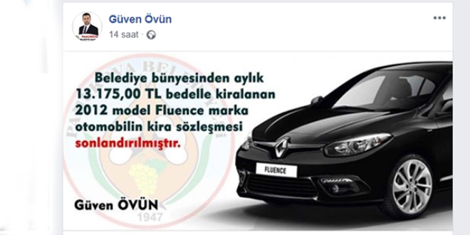 Saadetli Başkanın iddiası: Aylık 13 bin TL bedelle Fluence kiralanmış