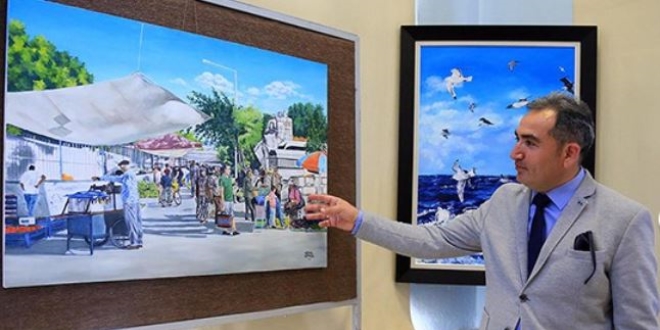 Ressam polisten 19. kişisel 'Milas' sergisi