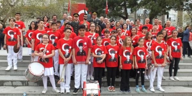 Öğrencilerin bandosuna, velileri de katıldı