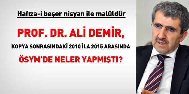 Prof. Dr. Ali Demir, 9 yl nce SYM'de hangi deiiklikleri yapmt?