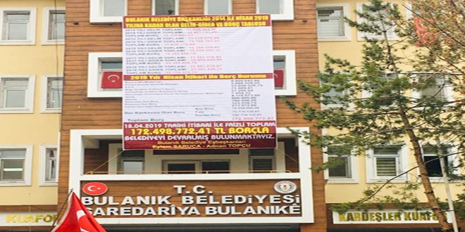 Bulanık Belediyesinin 'gelir-gider ve borç tablosu' gerçeği yansıtmıyor
