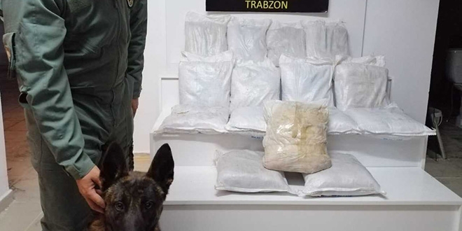 Trabzon'da 10 milyon TL değerinde eroin ele geçirildi
