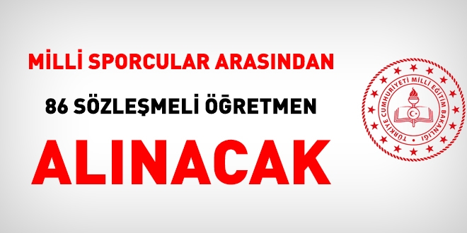 MEB, milli sporcular arasından 86 sözleşmeli öğretmen alacak