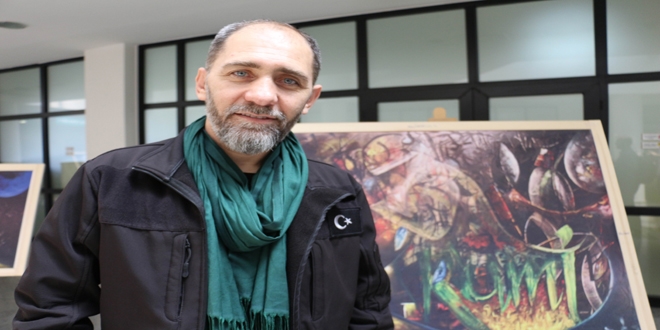 Polis başmüfettişinden 'Kelimenin Kalbi' sergisi