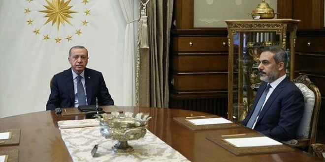 Erdoğan, MİT Başkanı Hakan Fidan'ı kabul etti
