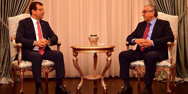 Cumhurbaşkanı Akıncı, İmamoğlu'nu kabul etti