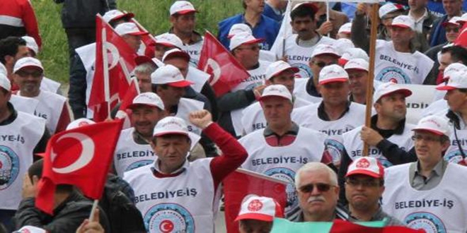 Belediye işçisine sendika baskısı