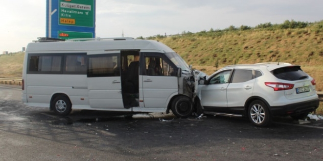 Gaziantep'te trafik kazası: 11 yaralı