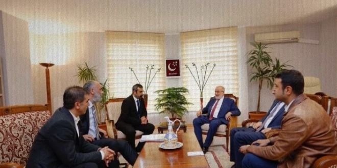 Karamollaoğlu KESK heyetini kabul etti