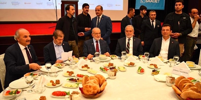 Ekrem İmamoğlu, Saadet Partisi'nin iftarına katıldı