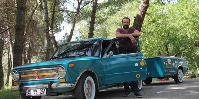 Hurda otomobili 'Hacı Mülayim'e dönüştürdü