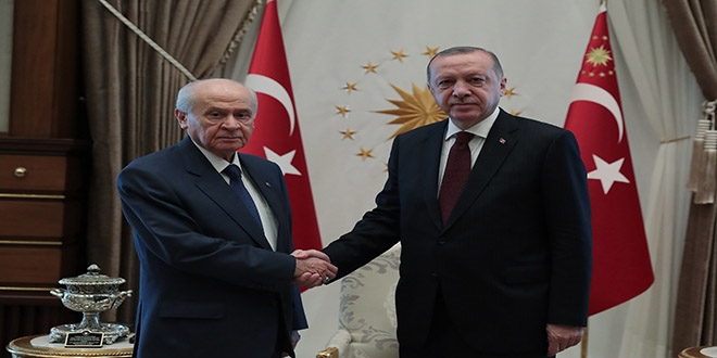 Cumhurbaşkanı Erdoğan, Bahçeli görüşmesi sona erdi