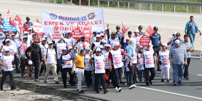 'Emek ve Adalet Yürüyüşü' dördüncü gününde