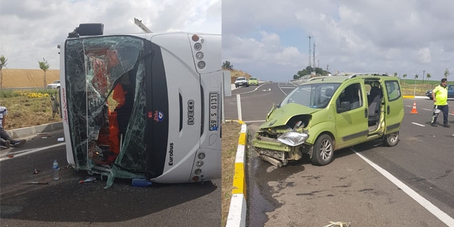 Tekirdağ'da trafik kazası: 18 yaralı
