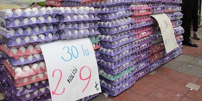 Yumurtanın kolisi 4.5 liraya kadar düştü