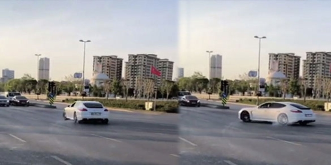 Edirne'de drift yapan sürücüye 5 bin 10 lira para cezası