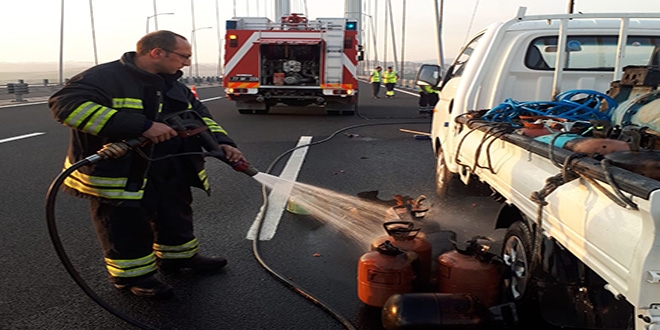 Osmangazi Köprüsü'nde kimyasal gaz paniği