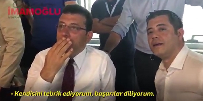 İmamoğlu, Yıldırım'ın açıklamasını dinlerken...