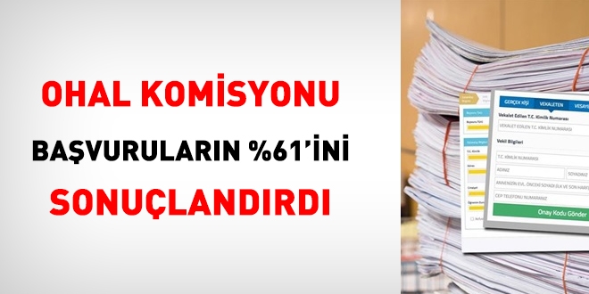 OHAL Komisyonu, başvuruların %61'ini sonuçlandırdı