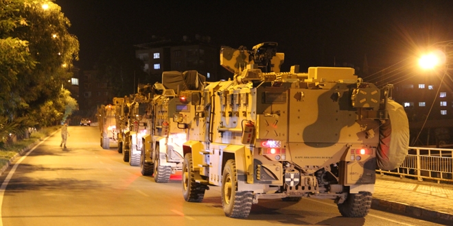 Suriye sınırına askeri sevkiyat