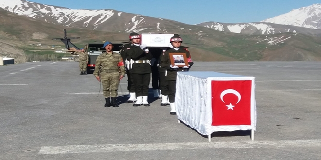 Hakkari şehidinin naaşı memleketine uğurlandı