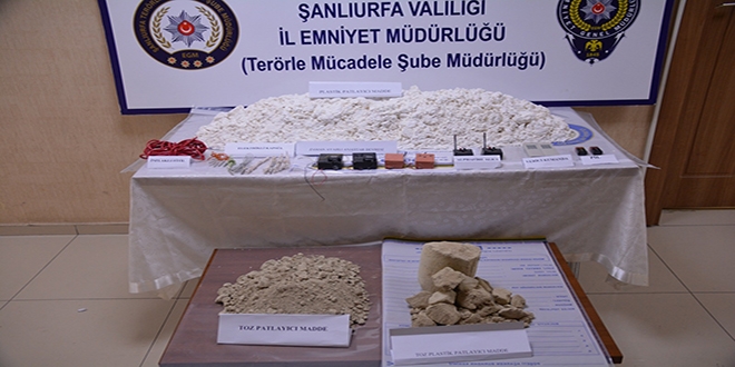 Şanlıurfa'da 44 kilo patlayıcı ve çok sayıda mühimmat ele geçirildi
