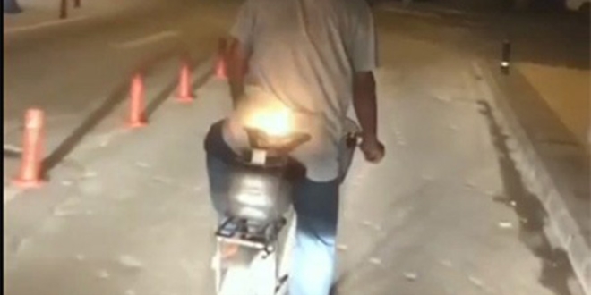 LPG'li bisiklet görenleri şaşırttı