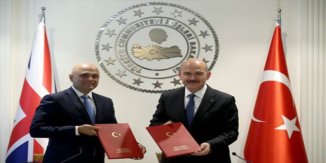 Bakan Soylu, İngiliz mevkidaşı Javid ile görüştü