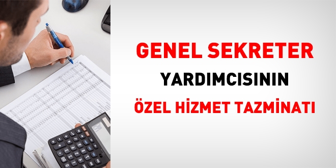 İl özel idaresi genel sekreter yardımcısının özel hizmet tazminatı
